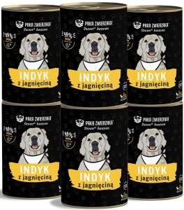 Paka Zwierzaka Mokra Indyk Jagnięcina 6x400g