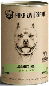 Paka Zwierzaka Mokra Jagnięcina Jabłko Mięta 400g