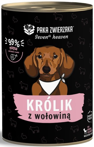Paka Zwierzaka Mokra Królik Wołowina 400g