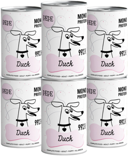 Paka Zwierzaka Mokra Pepe Duck 6x400g