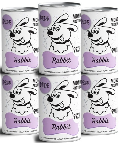 Paka Zwierzaka Mokra Pepe Rabbit 6x400g