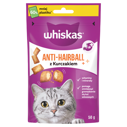 Whiskas Przysmak Anti-Hairball Kurczak 50g