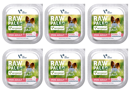 VetExpert Raw Paleo Pate Mini Adult Pork 6x150g