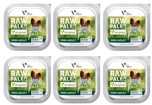 VetExpert Raw Paleo Pate Mini Adult Duck 6x150g