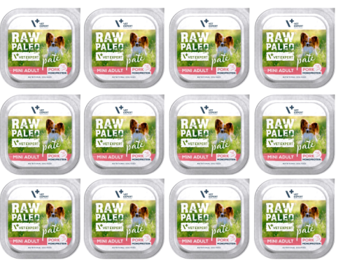 VetExpert Raw Paleo Pate Mini Adult Pork 12x150g