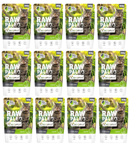 VetExpert Raw Paleo Cat Sterilised Game 12x100g 