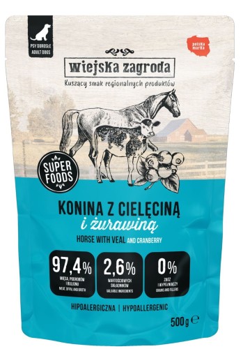 Wiejska Zagroda Saszetka Konina Cielęcina 500g