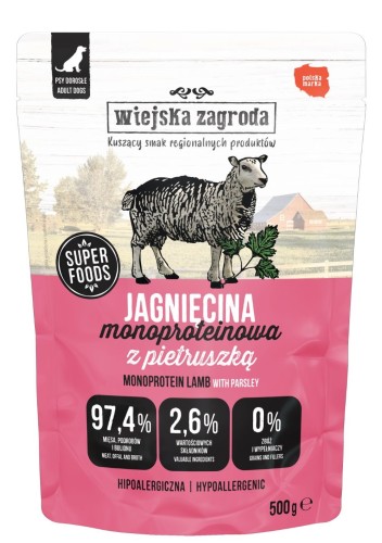 Wiejska Zagroda Saszetka Mono Jagnięcina 500g