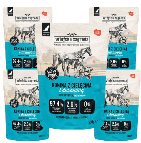 Wiejska Zagroda Saszetka Konina Cielęcina 5x500g