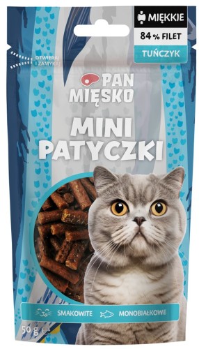 Pan Mięsko Kot Przysmak Mini Patyczki Tuńczyk 50g