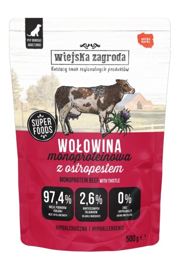 Wiejska Zagroda Saszetka Mono Wołowina 500g