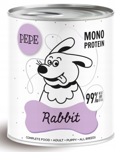Paka Zwierzaka Mokra Pepe Rabbit 800g