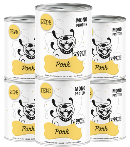 Paka Zwierzaka Mokra Pepe Pork 6x800g