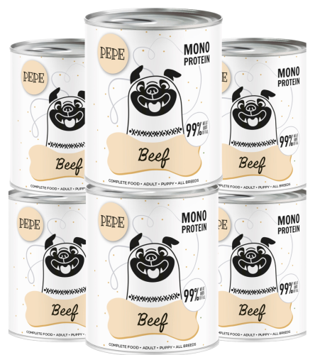 Paka Zwierzaka Mokra Pepe Beef 6x800g