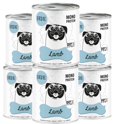 Paka Zwierzaka Mokra Pepe Lamb 6x800g