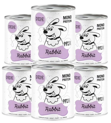 Paka Zwierzaka Mokra Pepe Rabbit 6x800g