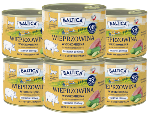 Baltica Kot Mokra Wieprzowina 6x185g