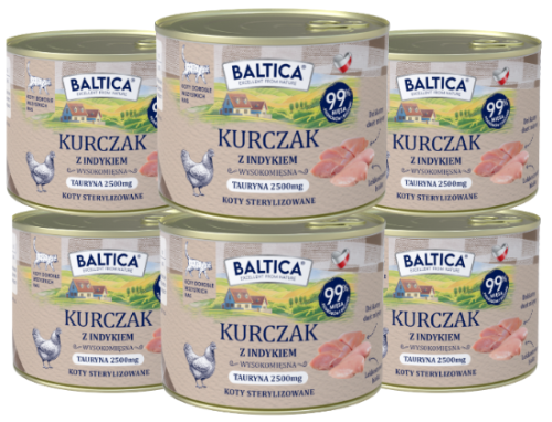 Baltica Kot Mokra Kurczak Indyk 6x185g