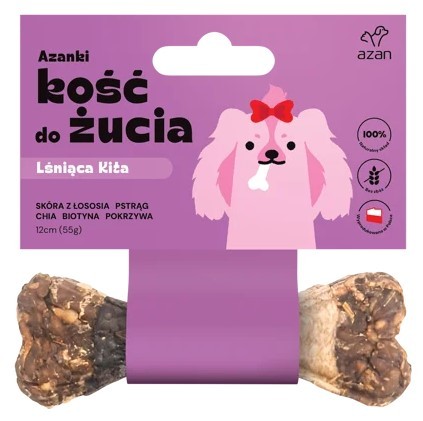 AZANKI Kość Lśniąca Kita dla Lśniącej Sierści 12cm