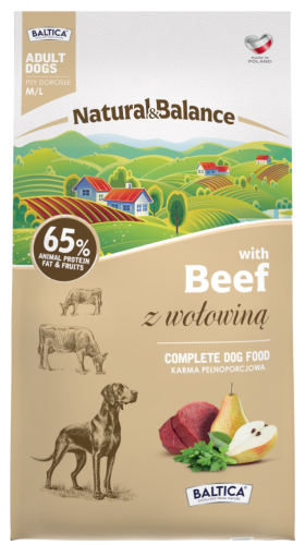 Baltica Natural & Balance Beef M/L 9kg