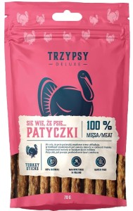 TrzyPsy Patyczki Indyk 70g