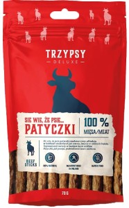TrzyPsy Patyczki Wołowina 70g