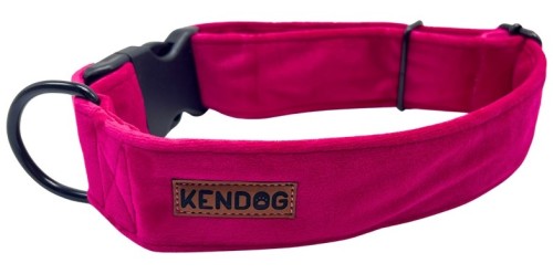 KENDOG Velvet Fuksja Obroża XS 1,5cm