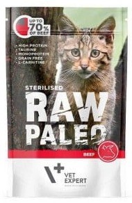 VetExpert Raw Paleo Cat Sterilised Beef 100g 