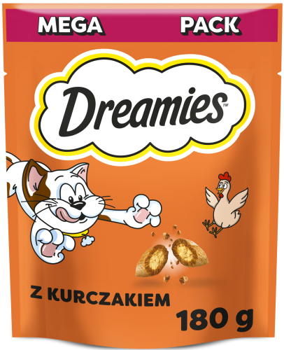 DREAMIES przysmak dla kota z kurczakiem 180g