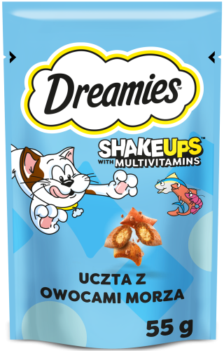 DREAMIES ShakeUps Krewetki Łosoś Tuńczyk 55g