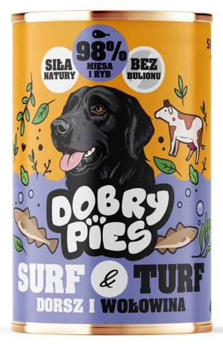 Dobry Pies Dorsz Wołowina 400g