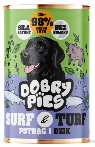 Dobry Pies Pstrąg Dzik 400g