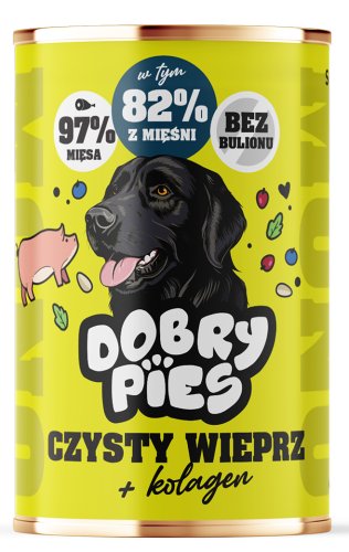 Dobry Pies Mono Wieprzowina Kolagen 400g