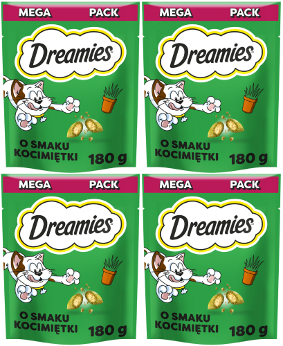 DREAMIES przysmak dla kota z kocimiętką 4x180g