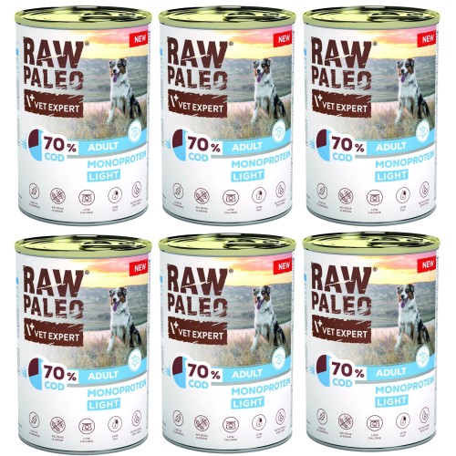 VetExpert Raw Paleo Dog Adult Cod 6x400g