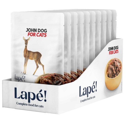 JohnDog ForCat Lape Pouch Adult Sarna 10x100g