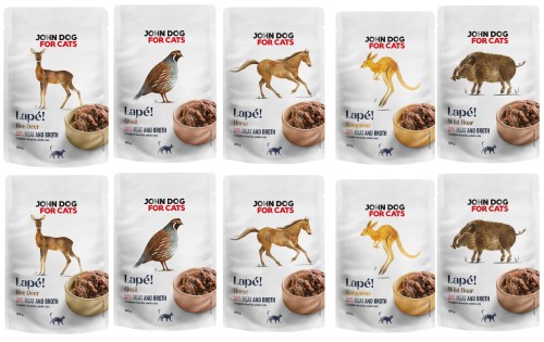 JohnDog ForCat Lape Pouch Adult Mix Smaków 10x100g