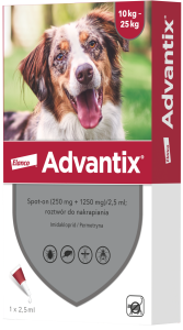 Advantix Spot-On Pies 10 - 25kg