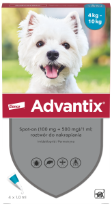 Advantix Spot-On Pies 4 - 10kg 4x1ml