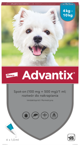 Advantix Spot-On Pies 4 - 10kg 4x1ml