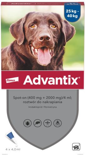 Advantix Spot-On Pies 25 - 40kg 4x4ml