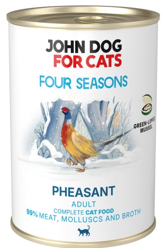 JohnDog Four Seasons Cat Winter Adult Bażant 400g