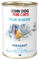 JohnDog Four Seasons Cat Winter Adult Bażant 6x400g