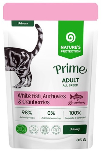 Natures Protection Prime Kot Urinary White Fish 85g
