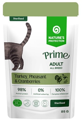 Natures Protection Prime Kot Sterilised Turkey Pheasant 85g