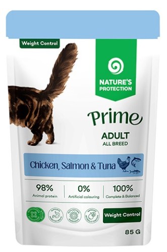 Natures Protection Prime Kot Weight Control Chicken Salmon Tuna 85g