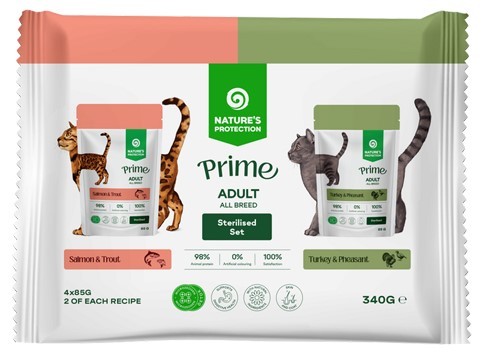 Natures Protection Prime Kot Set Sterilised 4x85g