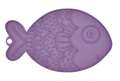 FIBOO Fishka Mata do Lizania 19x13cm Fioletowa