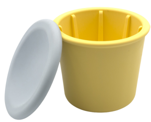 FIBOO Fibeek Kubek + Przykrywka Pełna Żółty