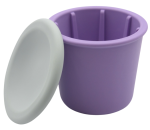 FIBOO Fibeek Kubek + Przykrywka Pełna Fioletowy